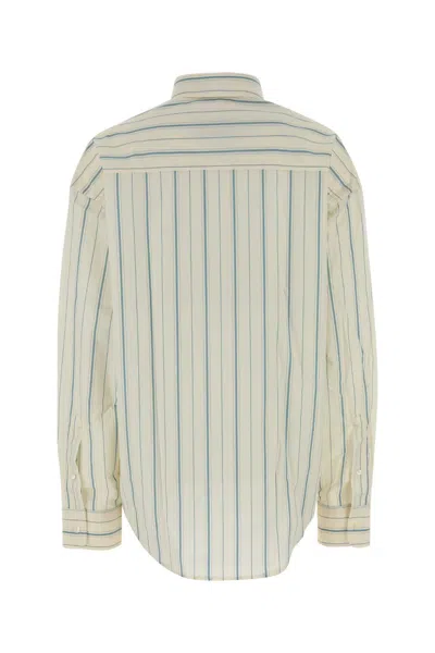 Ami Alexandre Mattiussi Ami Embroidered Poplin Oversize Shirt In Animal Print