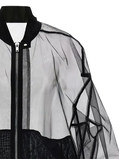 Rick Owens Oversized Flight Bomber Jacket In Gray