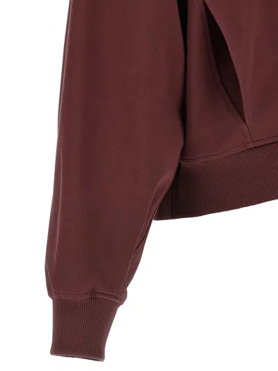Brunello Cucinelli Shiny Flap Detail Sweatshirt Bordeaux In Red