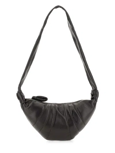 Lemaire Borsa Croissant Small In Black