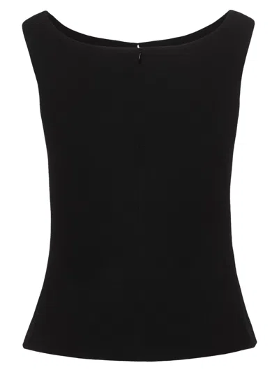 Magda Butrym Top With Flower Detail In Black
