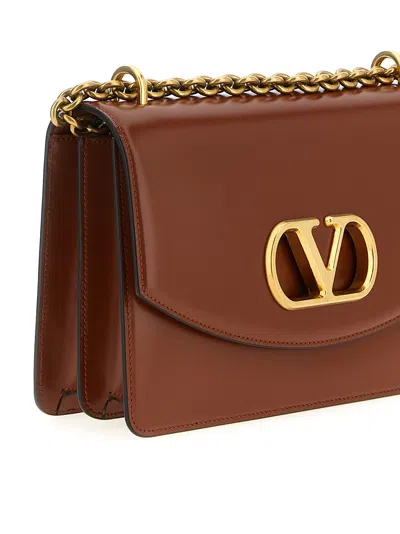 Valentino Garavani Brown Small Vain Shoulder Bag In Wuc Dark Brandy