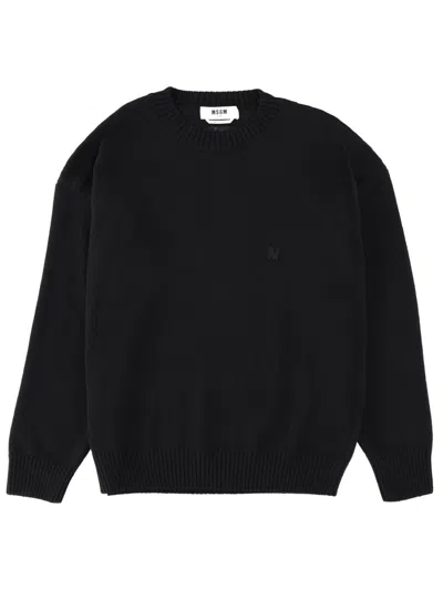 Msgm Wool Sweater In Black