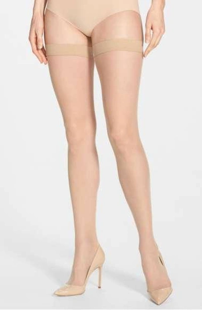 Shop Wolford Individual 10 Stay-up Stockings In Black