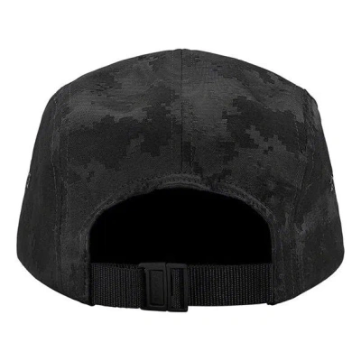 Supreme Satin Digi Camo Camp Cap 'black Grey White' In Gray