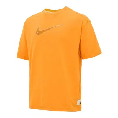 Nike (wmns)  Logo Printing Athleisure Casual Sports Breathable Short Sleeve Yellow In Animal Print