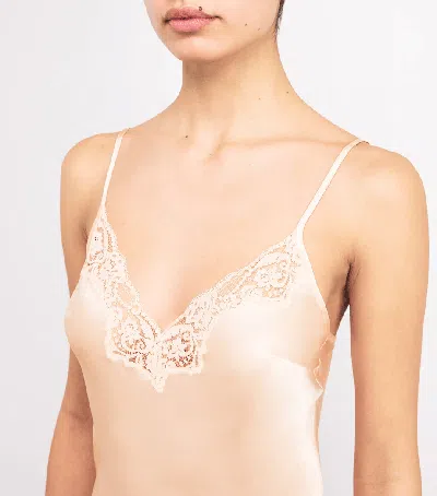 Gilda & Pearl In My Boudoir Pink Silk Camisole In Pink