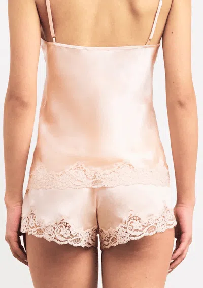 Gilda & Pearl In My Boudoir Pink Silk Camisole In Pink