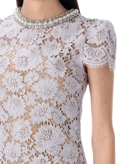 Self-portrait Lace Mini Dress In Neutral