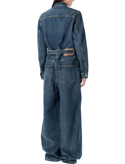 Prada Denim Jumpsuit In Blue