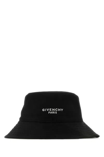 Givenchy Black Logo Bucket Hat In Black