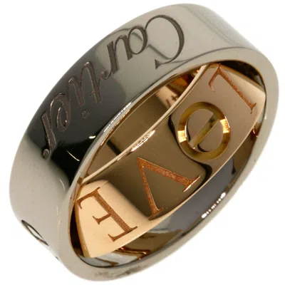 Pre-owned Cartier Love Pink White Band Ring () In Multi