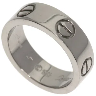 Pre-owned Cartier Love White Band Ring ()