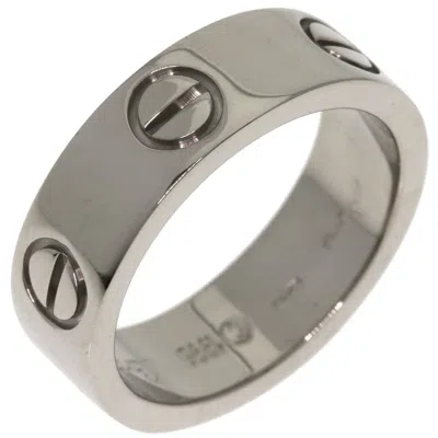 Pre-owned Cartier Love White Band Ring ()