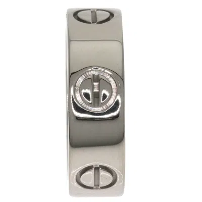 Pre-owned Cartier Love White Band Ring ()