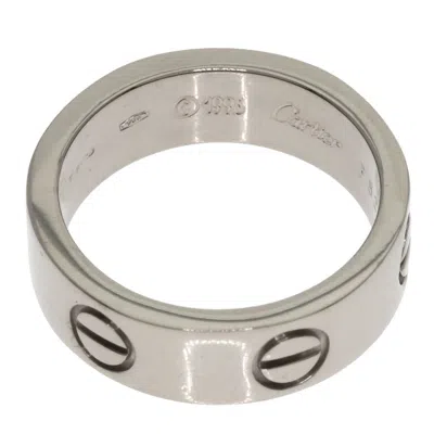 Pre-owned Cartier Love White Band Ring ()
