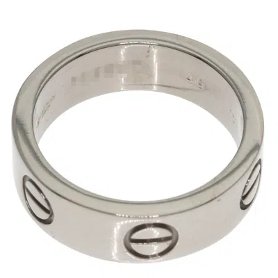 Pre-owned Cartier Love White Band Ring ()