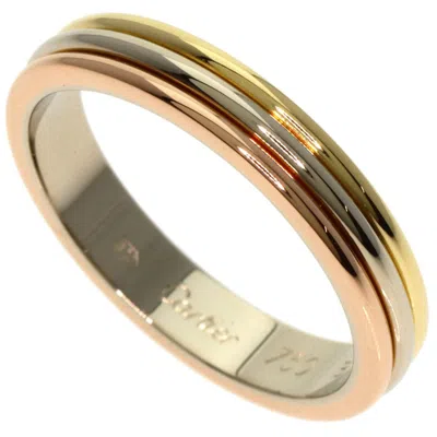 Pre-owned Cartier Pink White Gold Yellow Gold Yellow Gold (18k) Pink Gold (18k) White Gold (18k) Band Ring (pr