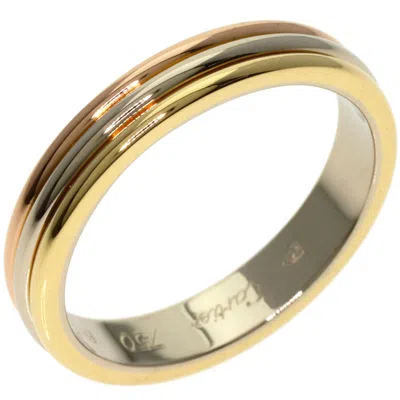 Pre-owned Cartier Pink White Gold Yellow Gold Yellow Gold (18k) Pink Gold (18k) White Gold (18k) Band Ring (pr