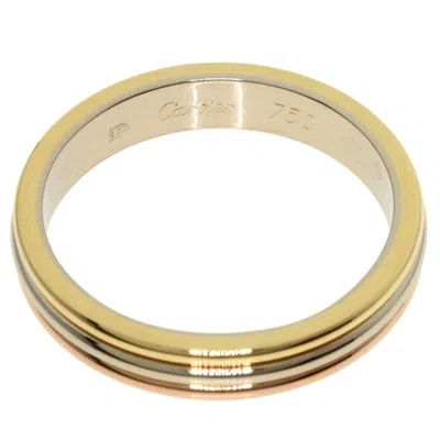 Pre-owned Cartier Pink White Gold Yellow Gold Yellow Gold (18k) Pink Gold (18k) White Gold (18k) Band Ring (pr