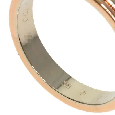 Pre-owned Cartier Pink White Gold Yellow Gold Yellow Gold (18k) Pink Gold (18k) White Gold (18k) Band Ring (pr