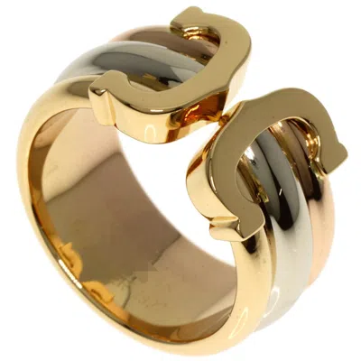 Pre-owned Cartier Pink White Yellow Band Ring () In Multi