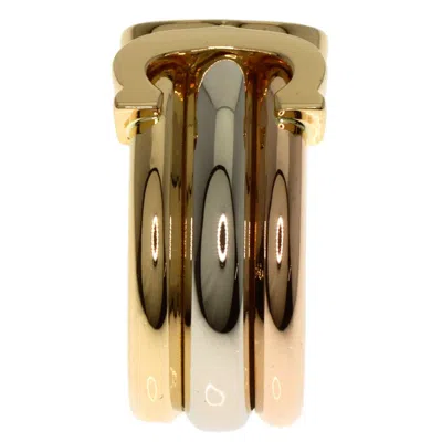 Pre-owned Cartier Pink White Yellow Band Ring () In Multi