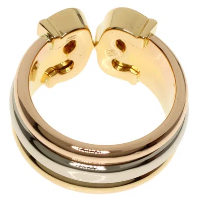 Pre-owned Cartier Pink White Yellow Band Ring () In Multi