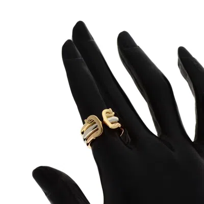 Pre-owned Cartier Pink White Yellow Band Ring () In Multi