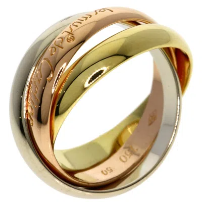 Pre-owned Cartier Trinity Pink White Yellow Band Ring () In Multi