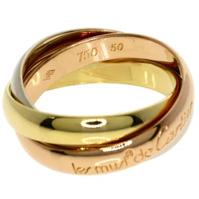 Pre-owned Cartier Trinity Pink White Yellow Band Ring () In Multi