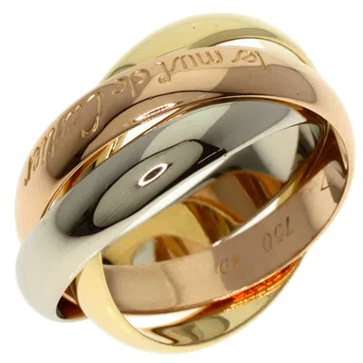 Pre-owned Cartier Trinity Pink White Yellow Band Ring () In Multi