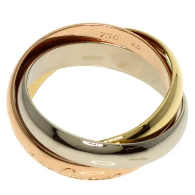 Pre-owned Cartier Trinity Pink White Yellow Band Ring () In Multi