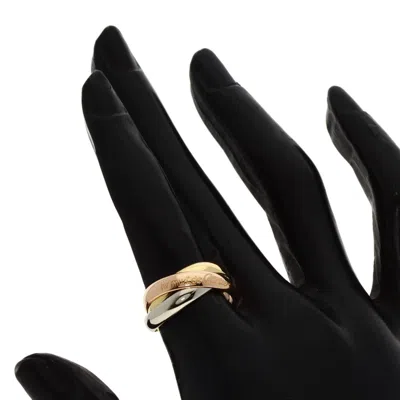 Pre-owned Cartier Trinity Pink White Yellow Band Ring () In Multi