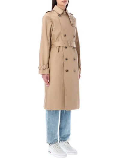 Apc A.p.c. Greta Trench Coat In Neutral
