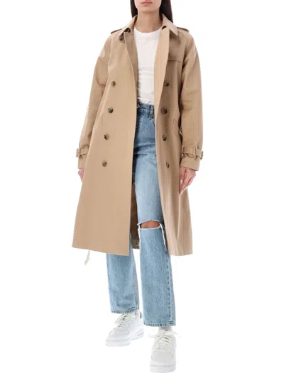 Apc A.p.c. Greta Trench Coat In Neutral