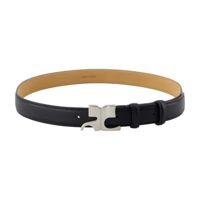 Courrèges Ac 25mm Belt Courreges Leather Black In Black