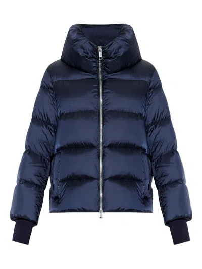 Add Short Down Cape In Blue