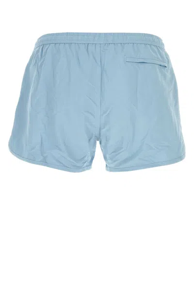 Ami Alexandre Mattiussi Nylon Swim Shorts Featuring Elastic Waistband In Blue