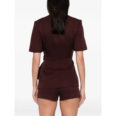 Faithfull The Brand Ida Tie-detail Jacket In Brown