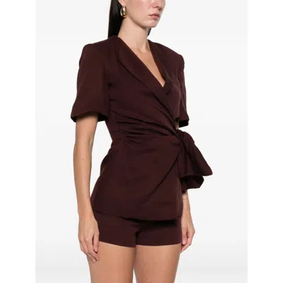 Faithfull The Brand Ida Tie-detail Jacket In Brown