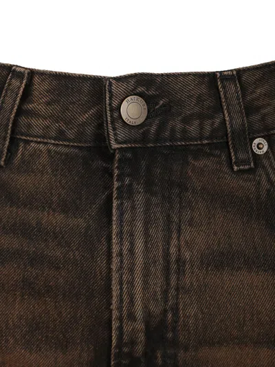 Haikure Brown Vintage Effect Korea Jeans In Brown