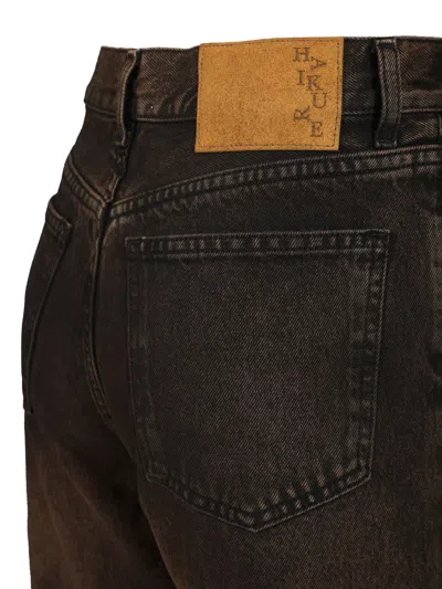 Haikure Brown Vintage Effect Korea Jeans In Brown