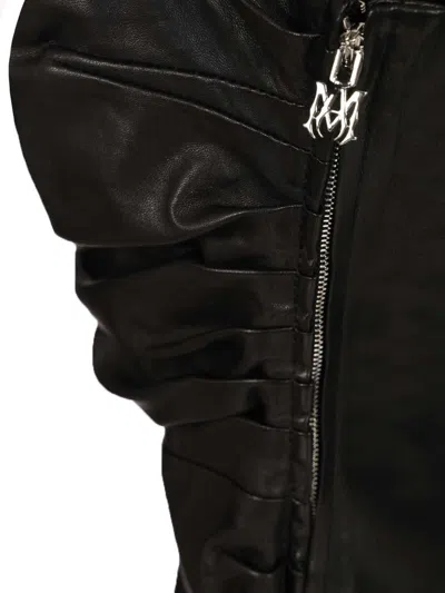 Amiri Women Leather Mini Dress In Black