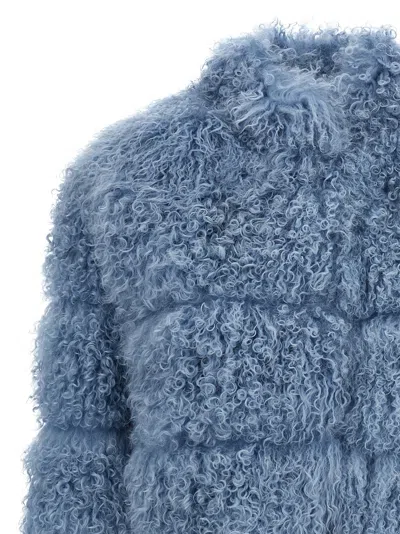 Simonetta Ravizza Shearling Jacket In Blue