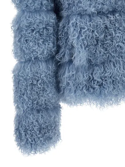 Simonetta Ravizza Shearling Jacket In Blue