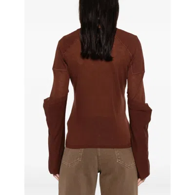 Paloma Wool Ribbed Panel Cardigan In Brown