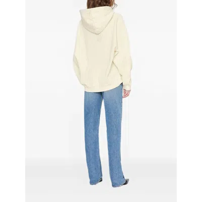 Anine Bing Long-sleeved Hooded Sweatshirt In Neutral
