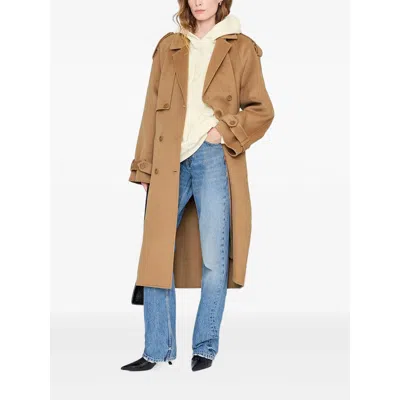 Anine Bing Long-sleeved Hooded Sweatshirt In Neutral