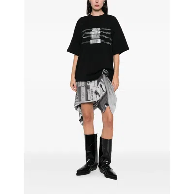 Alexander Wang Women Short Sleeve Chain Graphic T-shirt In Black